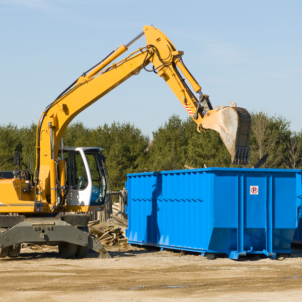 are there any restrictions on where a residential dumpster can be placed in Tangerine Florida